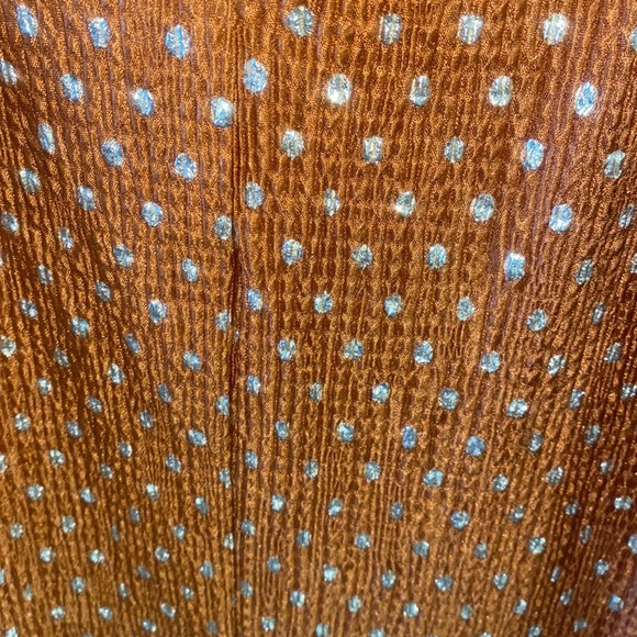 Anthropologie Lennox Gold Polka Dot Halter Top - Picture 3 of 7